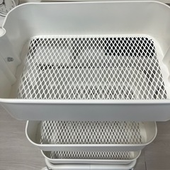 【決まりました】IKEA 3段収納キャスター　ホワイト　の画像