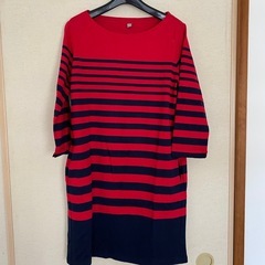 ユニクロ　ボーダーワンピース　Ｌサイズ