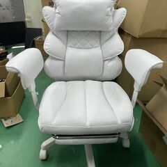 新品　PUレーザー版　66BG1　Dowinx ゲーミングチェア 通気ファブリック 調節可能な肘掛 135度リクライニング 極上の座り心地 オフィスチェア 個別サポート 人間工学 ハイバック 肉厚クッション 広幅座面 安心なPP綿 コイルスプリング オットマン 椅子 テレワーク 疲れない 蒸れない デスクチェア 高の画像