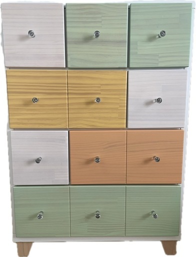 マカロン チェスト 幅58cm 4段タイプ　パイン材使用