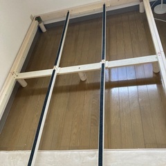 簡単ダブルベッド枠と折りたたみすのこ