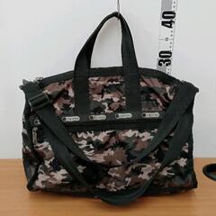 0409-338 Lesportsac 迷彩柄　ボストンバッグ