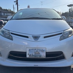 社外19インチアルミ ローダウントヨタ エスティマ アエラスGエディション★総額33万円★車検付 自動車税当社負担！両側パワスラ 後席モニター フルセグTV 社外ナビ 内外装良好♪カッコ良いです！の画像