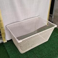 0409-419 メッシュバスケット　白