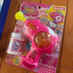 ※決定※【中古】キティしゃぼん玉、 飛行機のおもちゃの画像