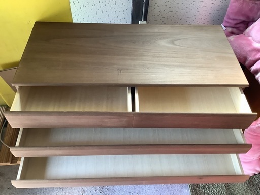 【リサイクルサービス八光】幅100.5㎝　桐製　洋風8段ハイチェスト