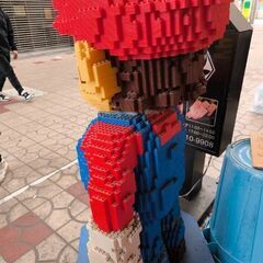 【激安＆週末セカスト行き予定】マリオ等身大立像　レゴブロック　高さ160センチ前後の画像