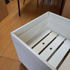 桐衣装箱スノコ 2段(キャスター付） 衣装ケース クローゼット 着物収納 押し入れ 収納タンス 着物用 着物入れ 収納ボックス 衣類収納 すのこの画像