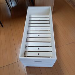 桐衣装箱スノコ 2段(キャスター付） 衣装ケース クローゼット 着物収納 押し入れ 収納タンス 着物用 着物入れ 収納ボックス 衣類収納 すのこの画像