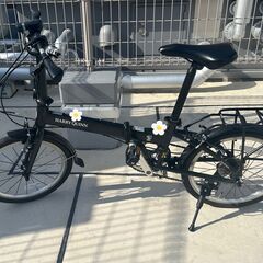 ハリークインHARRY QUINN AL-FDB207 LONG BRIGHT 20インチ 折りたたみ自転車 黒ブラックの画像