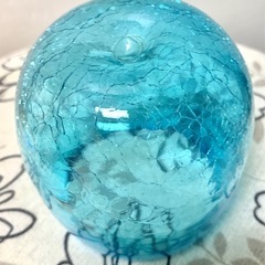 ★ 手作りの水色の可愛いオシャレなデザインのガラス コップ未使用 ★の画像
