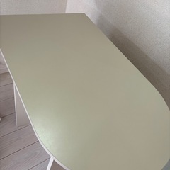 白　オシャレテーブル デスク ダイニングテーブル カフェテーブルの画像