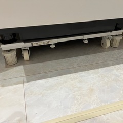 洗濯機台　白　スライド