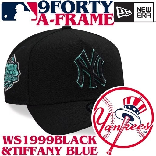 【海外限定】ニューエラ ヤンキース9FORTY Aフレーム ティファニーブルー New Era ニューエラ 9FORTY A-Frame キャップ 帽子 ティファニー