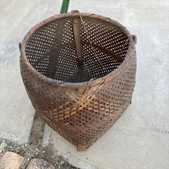 昭和レトロ#籐の網籠の画像