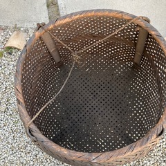 昭和レトロ#籐の網籠の画像