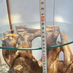 流木 円形テーブル 約45cm 高さ 約33cm 直径の画像