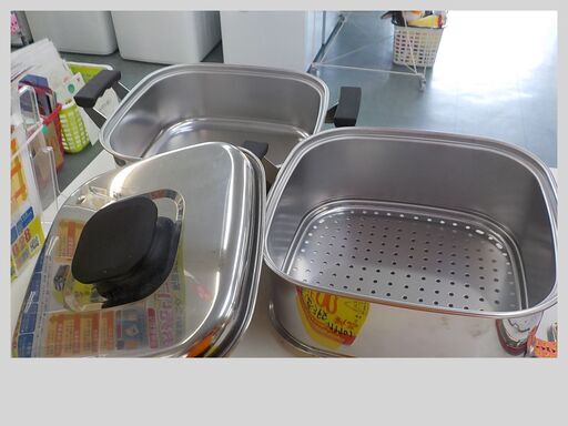ID:199701蒸し器3段(新品) (生活館与那原店) 島尻の調理器具 ID:199701蒸し器3段(新品) (生活館与那原店) 島尻の調理器具