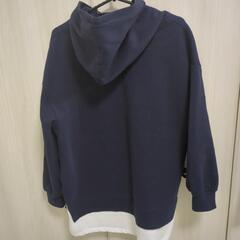 【新品同様】レディースパーカー L ネイビーの画像
