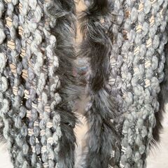 ラビットファー　ニット　マフラーの画像