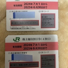 JR 東日本　株主優待券　4割引　2枚