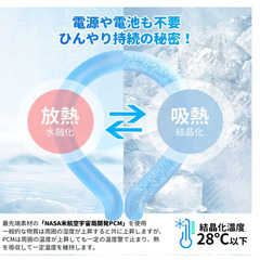 🧊【夏前早割セール】【新品未使用】アイスネックリング 28℃自動冷却 冷凍庫不要 首にフィット 溶けにくい 繰り返し使用可 エコ設計 冷感グッズ 熱中症対策 通勤 観光 テーマパーク 夏フェス アウトドア おしゃれ かわいい メンズ レディースの画像