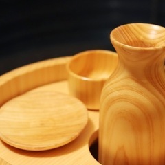 湯~OK お酒バージョン 日本製 国産 湯桶 徳利 とっくり おちょこ 天然木 お風呂 風呂グッズ バス用品 バスタイムの画像