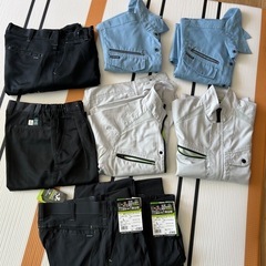 作業着　夏　通年　メッシュ　ワークマン　上下８点セット　Lサイズ　