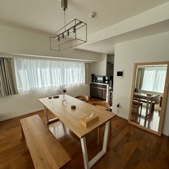 【1万】ベンチ 150cm ホワイトオークの画像