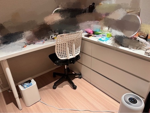 【IKEAセット】デスク＋チェスト（机＋引き出し）セット
