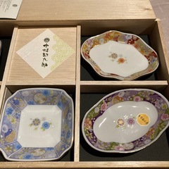 中村勘九郎　型変わり小皿5枚　華ちりめん　の画像