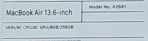 Apple MacBookAir 13.6インチ M2チップ