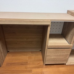 LOWYA【完成品】ゴミ箱収納付き食器棚[幅120]の画像