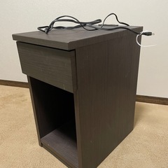 サイドテーブル　コンセント　収納付きの画像