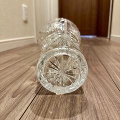 ボヘミアグラス　花瓶　フラワーベースの画像