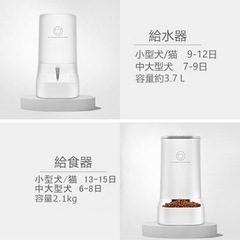 ペット自動給水器 +ペット自動給餌器のプレミアムセット美品の画像