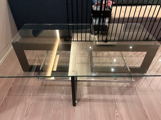 FLYMEe Noir GLASS LIVING TABLE W120 / フライミーノワール