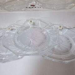 未使用×５個emanuel ungaro 中皿　ガラス皿５枚セット19～20cmの画像