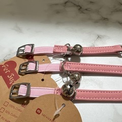 【まとめ売り】猫 首輪 犬首輪 クリスタル ハート 5穴 調節可能 (ピンク)
の画像