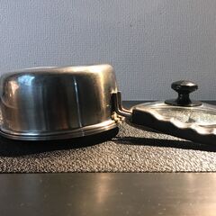 [受け渡し完了]片手鍋 16cm ガラス蓋付 ステンレス製（ガス用）の画像