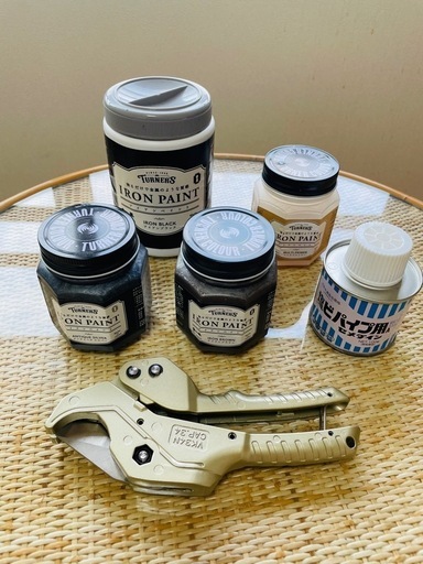 DIY アイアンペイント 塩ビパイプカッター 塩ビパイプ専用ボンド 