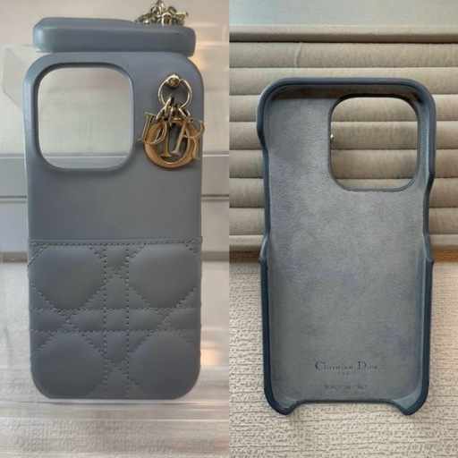 【 ※ 商品説明必読 ※ 】Lady Dior iPhone14 Pro カナージュラムスキンケース