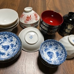 ごはん茶碗、汁椀、深めの中皿、小鉢6客セット