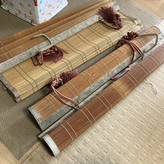 レトロな簾3枚まとめて　すだれ　日よけの画像