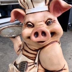 豚コックの置き物　高さ110cm程度の画像