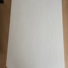 ニトリ　白テーブル　木