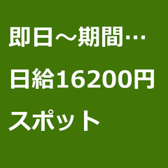 【スポット案件/大募集!/急募!】【日給16200円】東京都国分...