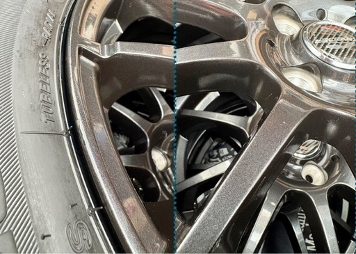 「商談中」㉘155/65R14新品タイヤ4本と中古美品ホイールとナット付き