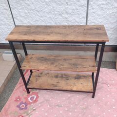 【訳あり】JM19714K)3段ラック<幅：約78cm 奥行：約...