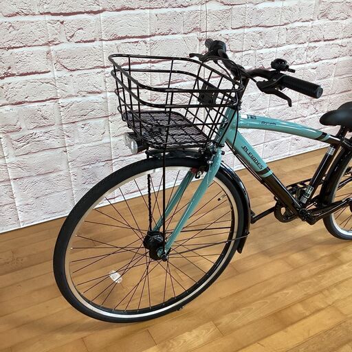 【完売御礼】【小学生用/アウトレット品（キズの為お値引き商品）】丸石 26型プレアデス 身長138cm程度から エメラルドブルー/ブラック色<自転車のオオムラ 静岡店>